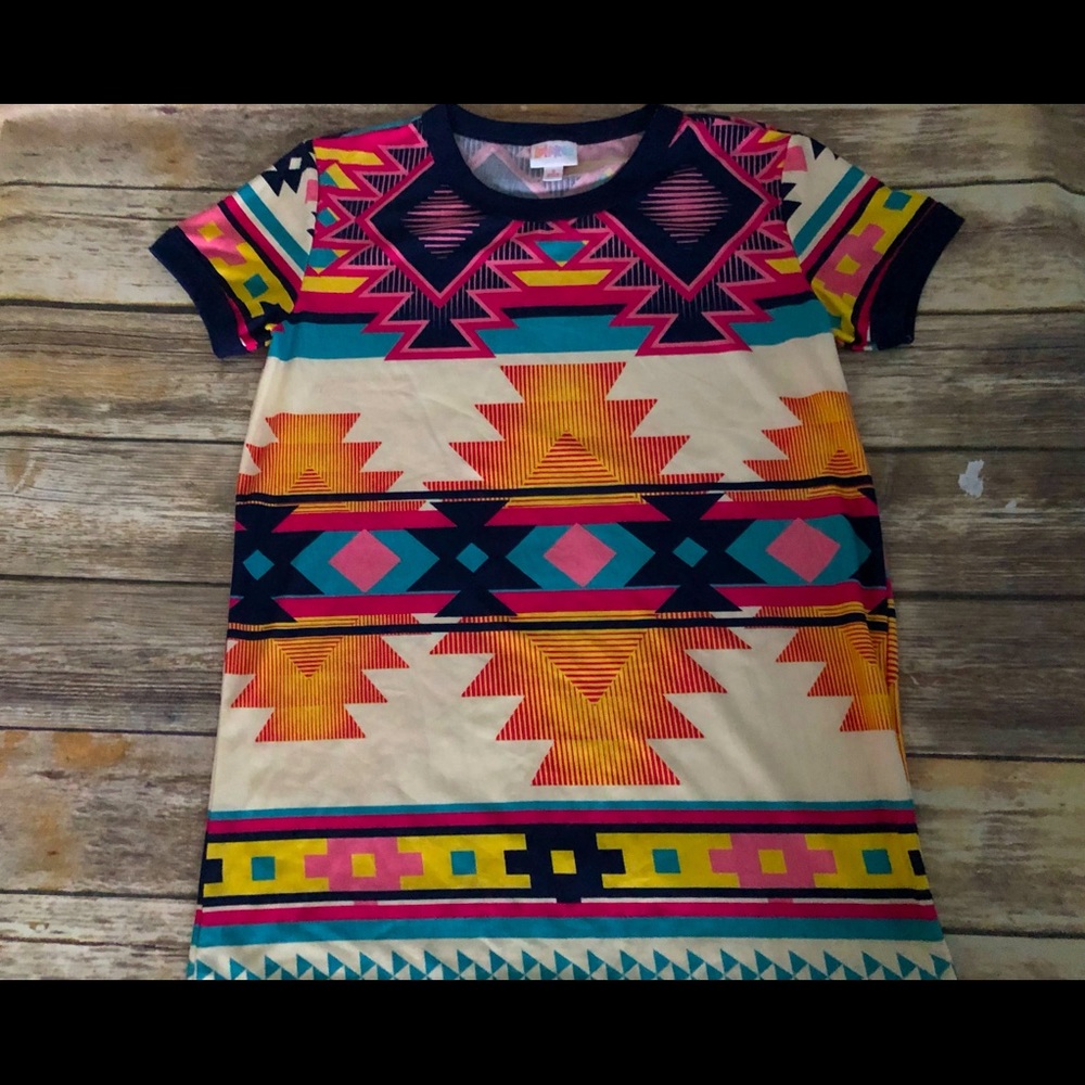Lularoe Liv Tee Aztec western